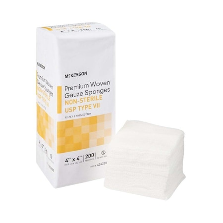 Mckesson NonSterile USP Type VII Gauze Sponge, 4 x 4 Inch, 2000PK 42422000